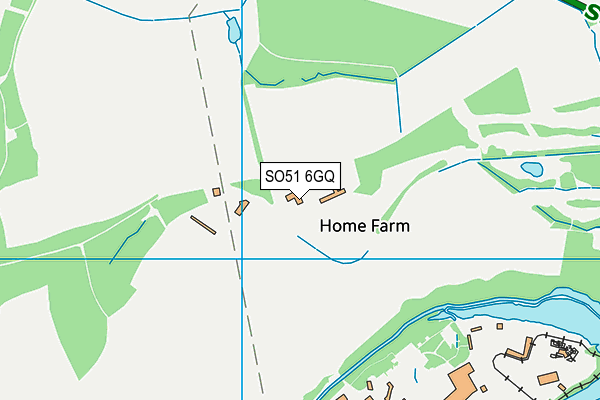 SO51 6GQ map - OS VectorMap District (Ordnance Survey)