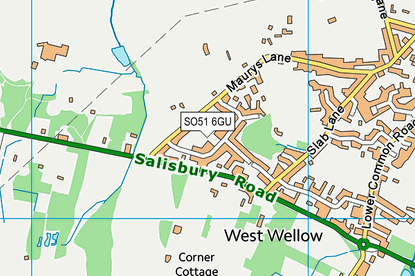 SO51 6GU map - OS VectorMap District (Ordnance Survey) SO51 6GU map - OS VectorMap District (Ordnance Survey)