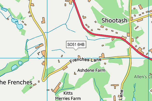 SO51 6HB map - OS VectorMap District (Ordnance Survey) SO51 6HB map - OS VectorMap District (Ordnance Survey)