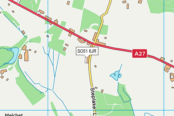 SO51 6JR map - OS VectorMap District (Ordnance Survey) SO51 6JR map - OS VectorMap District (Ordnance Survey)