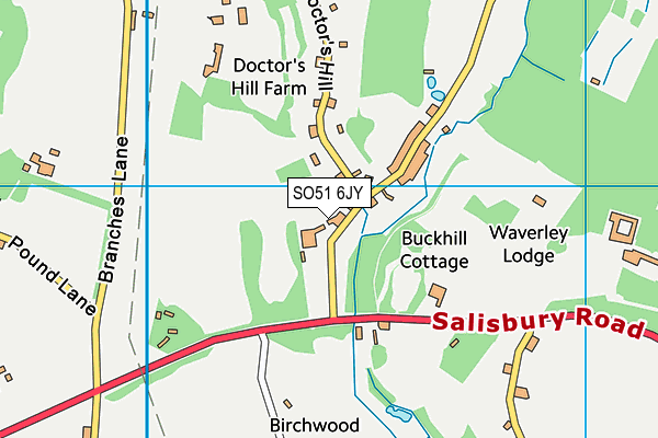 SO51 6JY map - OS VectorMap District (Ordnance Survey) SO51 6JY map - OS VectorMap District (Ordnance Survey)