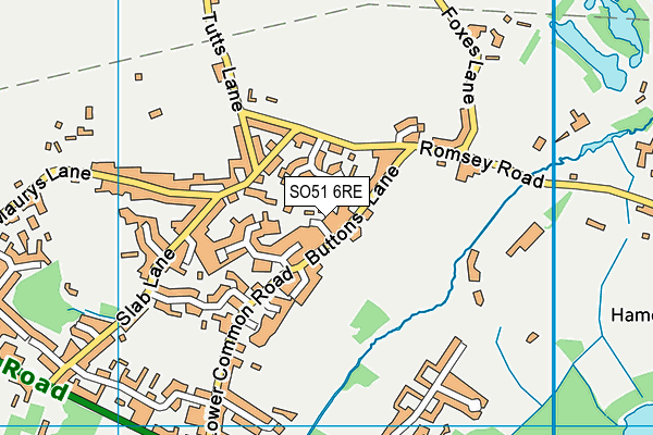 SO51 6RE map - OS VectorMap District (Ordnance Survey) SO51 6RE map - OS VectorMap District (Ordnance Survey)