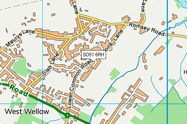 SO51 6RH map - OS VectorMap District (Ordnance Survey) SO51 6RH map - OS VectorMap District (Ordnance Survey)