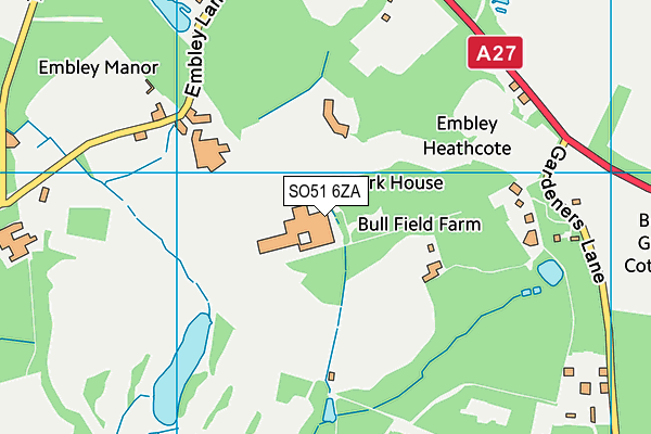 SO51 6ZA map - OS VectorMap District (Ordnance Survey) SO51 6ZA map - OS VectorMap District (Ordnance Survey)