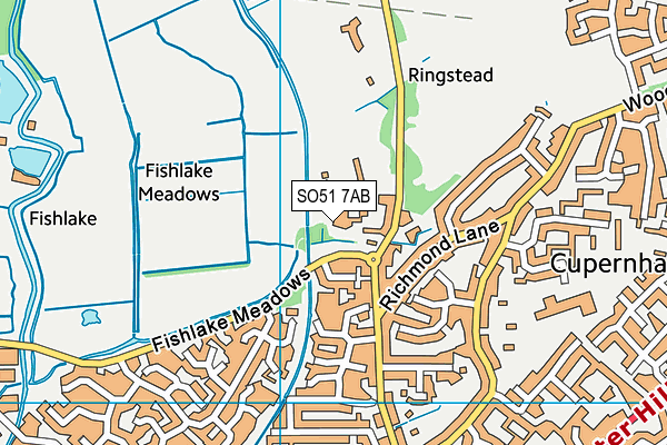 SO51 7AB map - OS VectorMap District (Ordnance Survey) SO51 7AB map - OS VectorMap District (Ordnance Survey)