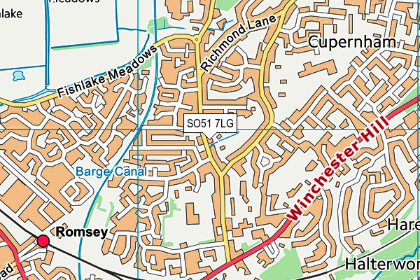 SO51 7LG map - OS VectorMap District (Ordnance Survey) SO51 7LG map - OS VectorMap District (Ordnance Survey)