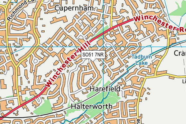 SO51 7NR map - OS VectorMap District (Ordnance Survey) SO51 7NR map - OS VectorMap District (Ordnance Survey)