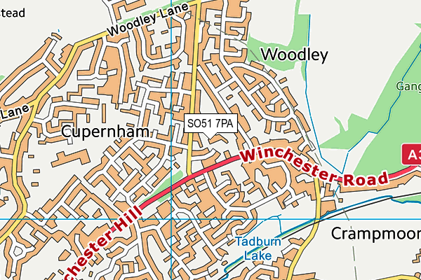SO51 7PA map - OS VectorMap District (Ordnance Survey) SO51 7PA map - OS VectorMap District (Ordnance Survey)