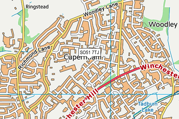SO51 7TJ map - OS VectorMap District (Ordnance Survey) SO51 7TJ map - OS VectorMap District (Ordnance Survey)