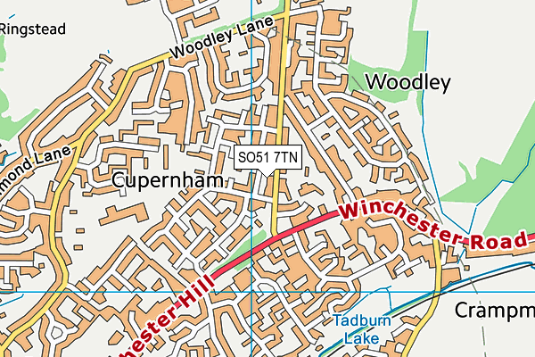 SO51 7TN map - OS VectorMap District (Ordnance Survey) SO51 7TN map - OS VectorMap District (Ordnance Survey)