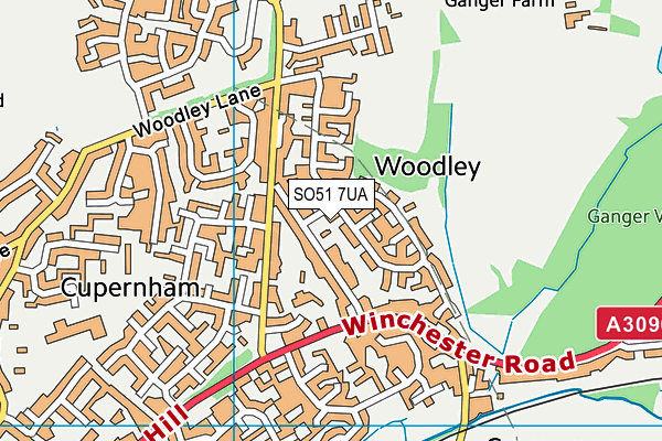 SO51 7UA map - OS VectorMap District (Ordnance Survey) SO51 7UA map - OS VectorMap District (Ordnance Survey)