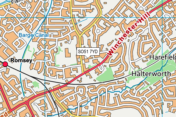 SO51 7YD map - OS VectorMap District (Ordnance Survey) SO51 7YD map - OS VectorMap District (Ordnance Survey)