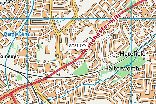 SO51 7YY map - OS VectorMap District (Ordnance Survey) SO51 7YY map - OS VectorMap District (Ordnance Survey)