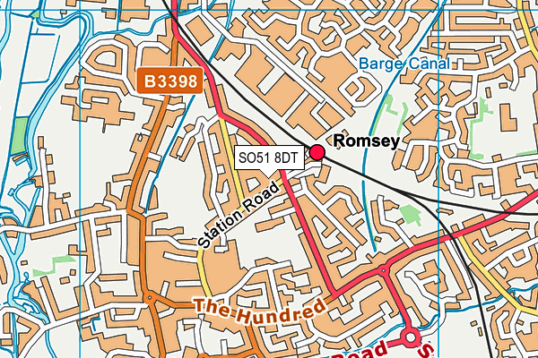 SO51 8DT map - OS VectorMap District (Ordnance Survey) SO51 8DT map - OS VectorMap District (Ordnance Survey)