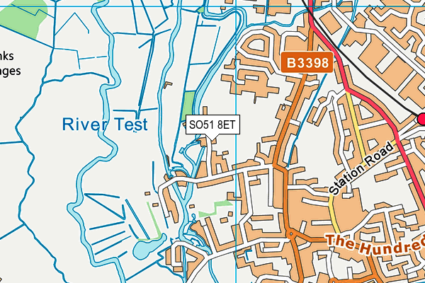 SO51 8ET map - OS VectorMap District (Ordnance Survey) SO51 8ET map - OS VectorMap District (Ordnance Survey)