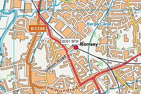 SO51 8FW map - OS VectorMap District (Ordnance Survey) SO51 8FW map - OS VectorMap District (Ordnance Survey)