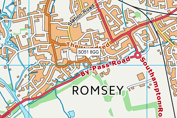 SO51 8GG map - OS VectorMap District (Ordnance Survey) SO51 8GG map - OS VectorMap District (Ordnance Survey)