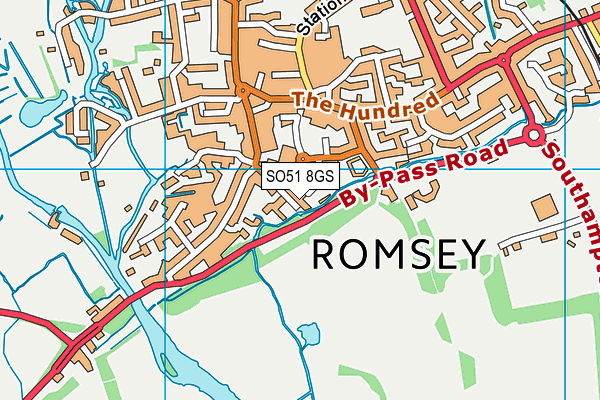 SO51 8GS map - OS VectorMap District (Ordnance Survey) SO51 8GS map - OS VectorMap District (Ordnance Survey)