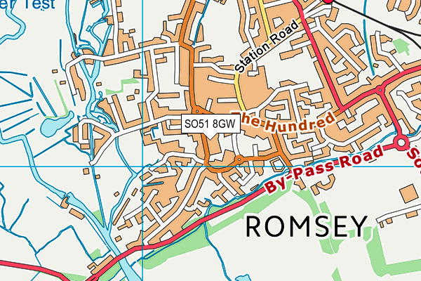 SO51 8GW map - OS VectorMap District (Ordnance Survey) SO51 8GW map - OS VectorMap District (Ordnance Survey)