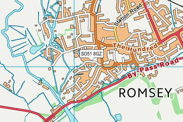 SO51 8GZ map - OS VectorMap District (Ordnance Survey) SO51 8GZ map - OS VectorMap District (Ordnance Survey)