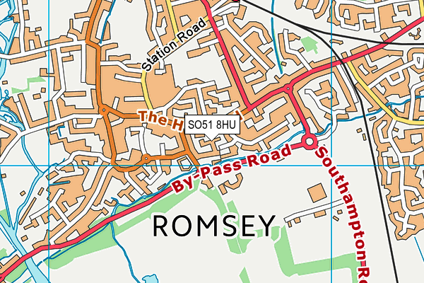 SO51 8HU map - OS VectorMap District (Ordnance Survey) SO51 8HU map - OS VectorMap District (Ordnance Survey)