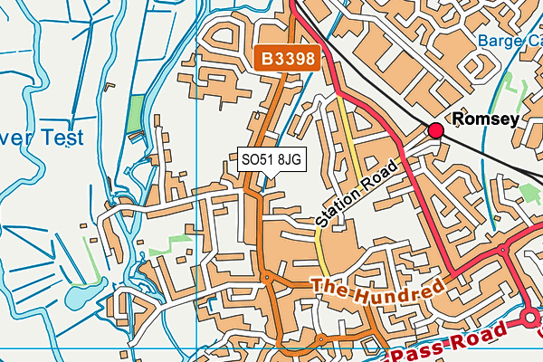 SO51 8JG map - OS VectorMap District (Ordnance Survey)