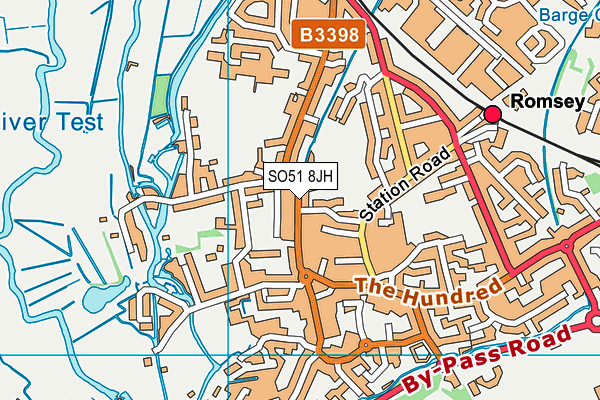 SO51 8JH map - OS VectorMap District (Ordnance Survey) SO51 8JH map - OS VectorMap District (Ordnance Survey)