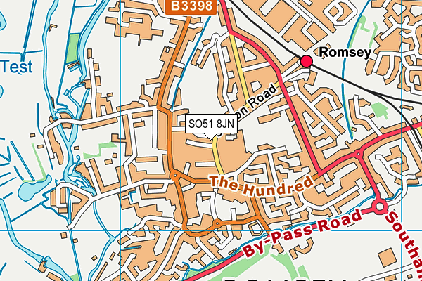 SO51 8JN map - OS VectorMap District (Ordnance Survey)