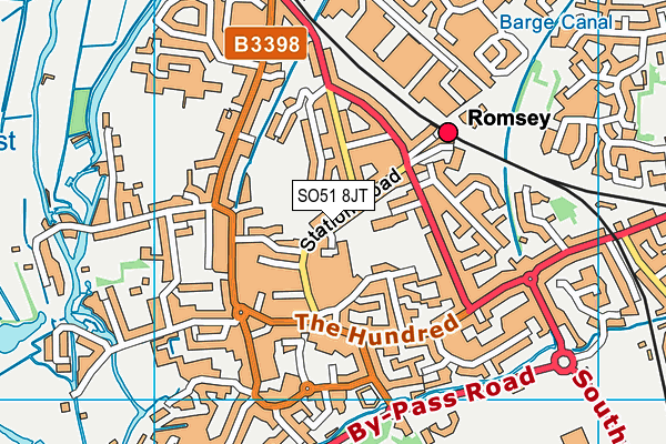 SO51 8JT map - OS VectorMap District (Ordnance Survey) SO51 8JT map - OS VectorMap District (Ordnance Survey)