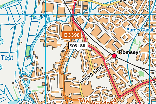 SO51 8JU map - OS VectorMap District (Ordnance Survey) SO51 8JU map - OS VectorMap District (Ordnance Survey)