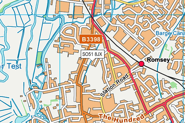 SO51 8JX map - OS VectorMap District (Ordnance Survey) SO51 8JX map - OS VectorMap District (Ordnance Survey)