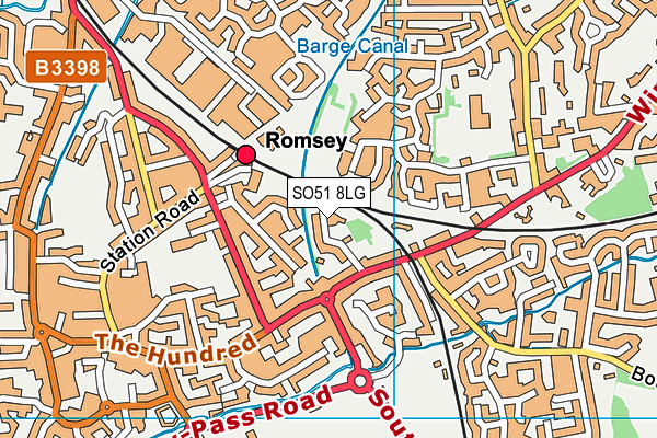 SO51 8LG map - OS VectorMap District (Ordnance Survey) SO51 8LG map - OS VectorMap District (Ordnance Survey)