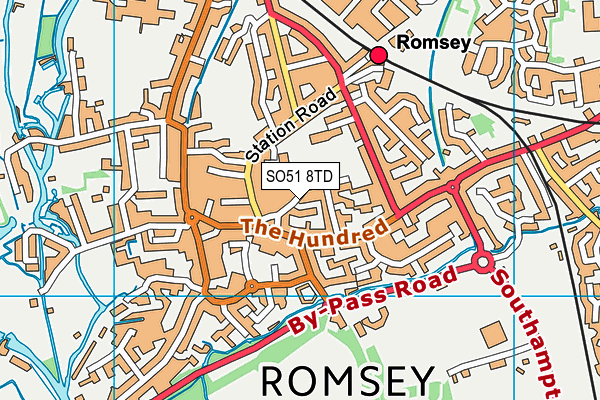 SO51 8TD map - OS VectorMap District (Ordnance Survey) SO51 8TD map - OS VectorMap District (Ordnance Survey)