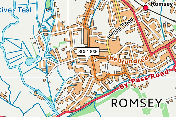 SO51 8XF map - OS VectorMap District (Ordnance Survey) SO51 8XF map - OS VectorMap District (Ordnance Survey)