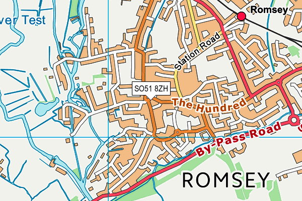 SO51 8ZH map - OS VectorMap District (Ordnance Survey) SO51 8ZH map - OS VectorMap District (Ordnance Survey)