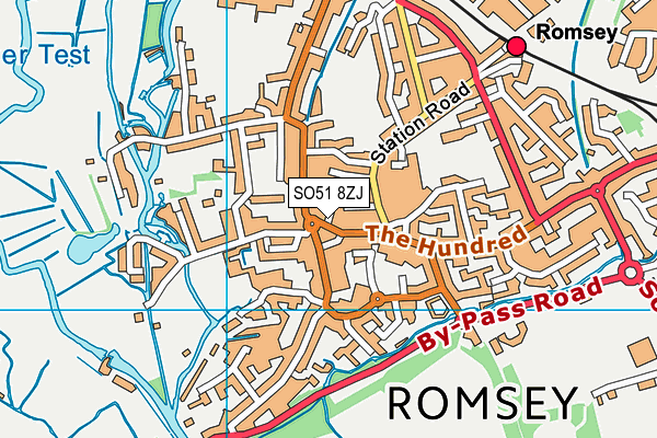 SO51 8ZJ map - OS VectorMap District (Ordnance Survey) SO51 8ZJ map - OS VectorMap District (Ordnance Survey)