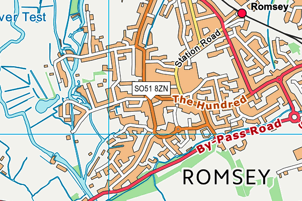 SO51 8ZN map - OS VectorMap District (Ordnance Survey) SO51 8ZN map - OS VectorMap District (Ordnance Survey)