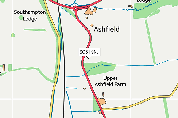 SO51 9NJ map - OS VectorMap District (Ordnance Survey) SO51 9NJ map - OS VectorMap District (Ordnance Survey)