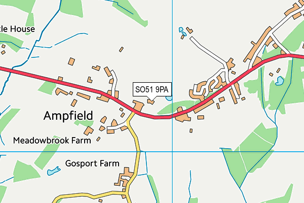 SO51 9PA map - OS VectorMap District (Ordnance Survey) SO51 9PA map - OS VectorMap District (Ordnance Survey)
