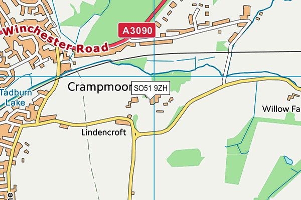SO51 9ZH map - OS VectorMap District (Ordnance Survey) SO51 9ZH map - OS VectorMap District (Ordnance Survey)