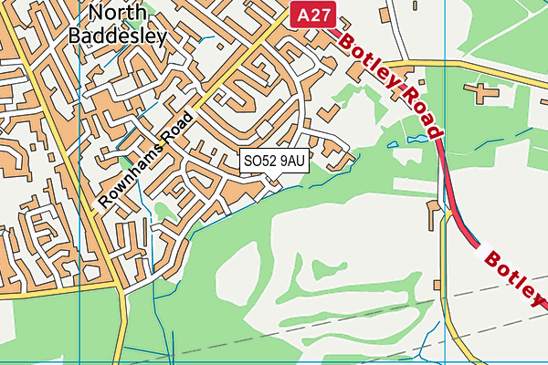 SO52 9AU map - OS VectorMap District (Ordnance Survey) SO52 9AU map - OS VectorMap District (Ordnance Survey)