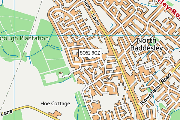 SO52 9GZ map - OS VectorMap District (Ordnance Survey) SO52 9GZ map - OS VectorMap District (Ordnance Survey)