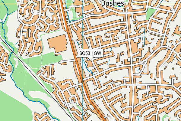 SO53 1GW map - OS VectorMap District (Ordnance Survey) SO53 1GW map - OS VectorMap District (Ordnance Survey)