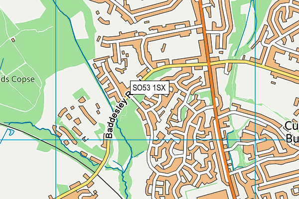 SO53 1SX map - OS VectorMap District (Ordnance Survey) SO53 1SX map - OS VectorMap District (Ordnance Survey)
