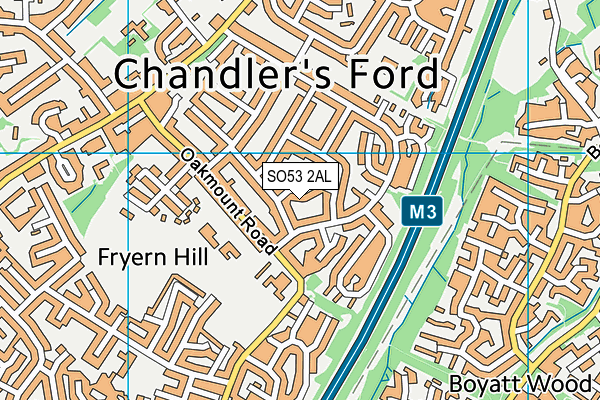 SO53 2AL map - OS VectorMap District (Ordnance Survey) SO53 2AL map - OS VectorMap District (Ordnance Survey)