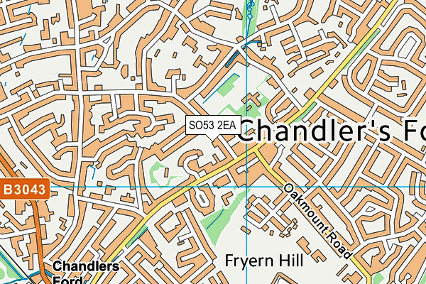SO53 2EA map - OS VectorMap District (Ordnance Survey)