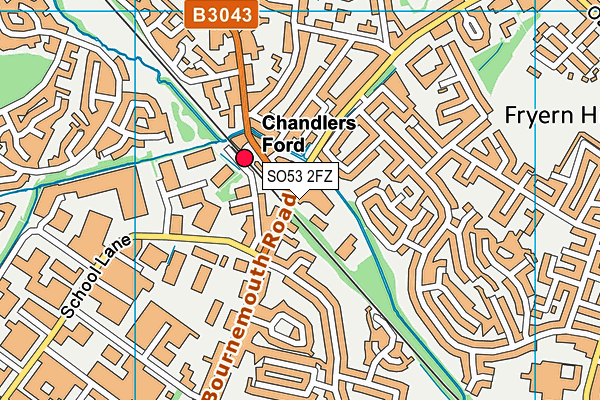SO53 2FZ map - OS VectorMap District (Ordnance Survey) SO53 2FZ map - OS VectorMap District (Ordnance Survey)