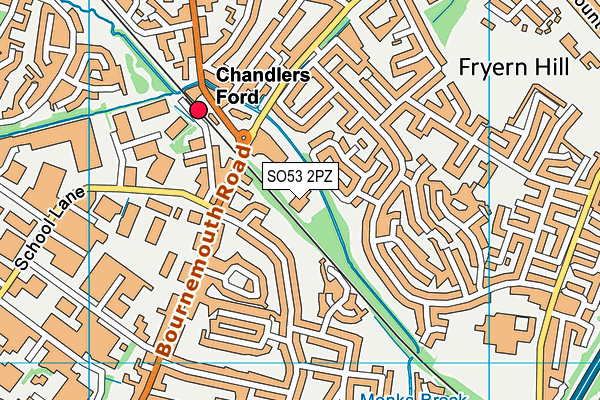 SO53 2PZ map - OS VectorMap District (Ordnance Survey) SO53 2PZ map - OS VectorMap District (Ordnance Survey)