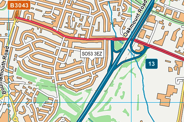 SO53 3EZ map - OS VectorMap District (Ordnance Survey) SO53 3EZ map - OS VectorMap District (Ordnance Survey)