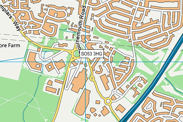 SO53 3HG map - OS VectorMap District (Ordnance Survey) SO53 3HG map - OS VectorMap District (Ordnance Survey)